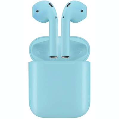 Handsfree Casti Bluetooth TWS I12, cu suport incarcare, MultiPoint, Albastru foto