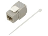 Modul RJ45 Keystone Gri Cat 6a Pe Cablu - Performanță Ridicată