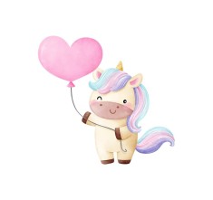 Sticker decorativ Unicorn, Roz, 52 cm, 5372ST foto