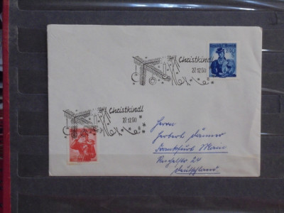 Austria - plic circulat de Craciun 1960 - stampile speciale de sarbatori - foto