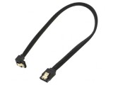 Cablu SATA III 0,3m Negru
