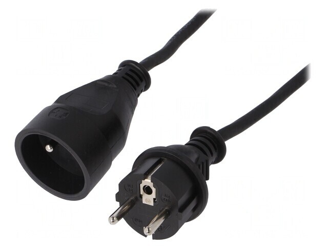 Prelungitor alimentare 10m 10A Negru