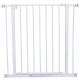 Poarta de Siguranta PawHut pentru Copii si Animale de Companie Alb 76-82x76cm | Aosom Romania