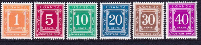 DB1 Marci Porto 1967 Uganda MI 1 - 6 6 .v. MNH