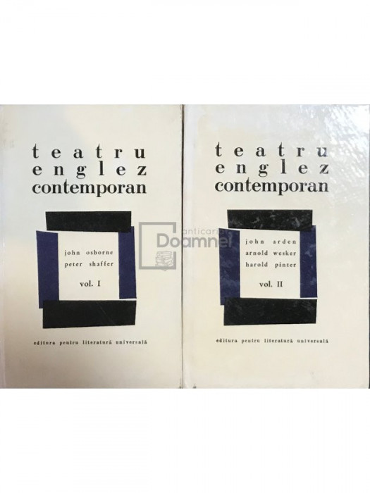 John Osborne - Teatru englez contemporan - 2 vol. (editia 1968)