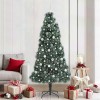 VidaXL Brad de Crăciun artificial pre-iluminat cu set de bile 210 cm 3396183