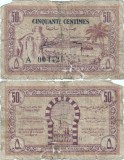 1943 ( 15 VII ) , 50 centimes ( P-54 ) - Tunisia