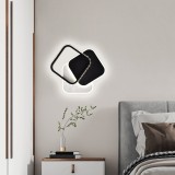 Lustra LED cu cristal PRISMIQ 34W, 3 Patrate, lumina Rece/Calda/Neutra, Negru ModernLight Concept