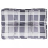 Cumpara ieftin Perna de paleti, gri carouri, 60x40x12 cm, material textil