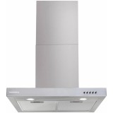 Hota incorporabila decorativa Heinner HDCH-360TSS, 1 Motor, Putere de absorbtie 308.1 m3/H, Lumina LED, 3 trepte de viteza, 60 cm, Inox