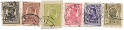 Romania (232) - Carol I Tipografiate, 1909-1914, serie obliterata foto