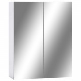 Dulap de baie cu oglinda, alb, 60x15x75 cm, MDF