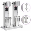 Mixer Milkshake Gossi, 2 Vase, Inox, 2 L, Profesional, 160W, Argintiu