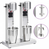 Mixer de milkshake cu 2 vase, otel inoxidabil, 2 L GartenMobel Dekor, vidaXL