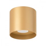 Lustră De Tavan Mika Din Aluminiu Aurit, 1 Bec Cilindric Minimalist De Interior