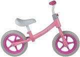 Bicicleta de echilibru pentru copii, fara pedale, roti EVA 12", roz cu alb de fetite, JollyMag, 109977