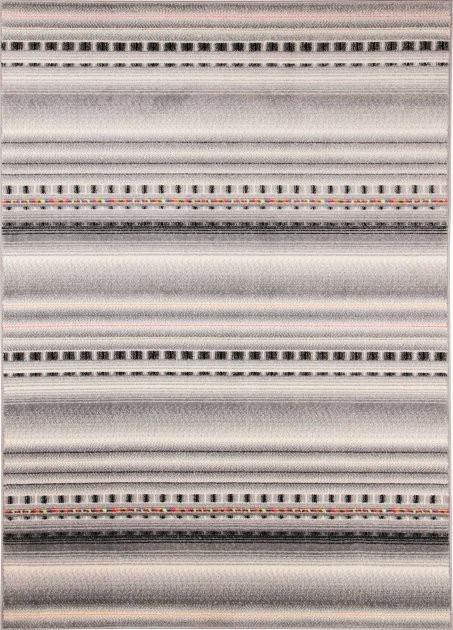 Covor Model Ethnic Light 11042-290, Marime 80 x 150 cm, Gri, Inaltime Fir 9 mm, Antialergic, Polipropilena, Living, Dormitor, Sufragerie, Birou