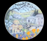 FARFURIE DECORATIVA VINTAGE DIN PORTELAN, 1987