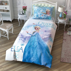 Lenjerie de pat Tac 3 piese Frozen Elsa Disney