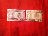 2 Timbre Montserrat colonie britanica 1958 Elisabeta II si motive locale : 4,8 $ si 6c, Nestampilat