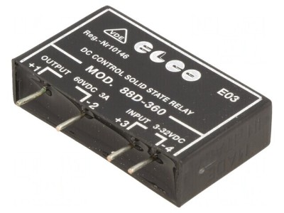 Releu Semiconductor SPST-NO 3-32VDC 3A 60VDC SSR88D-360 foto