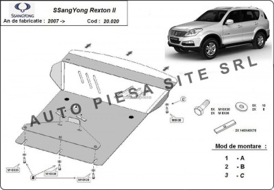 Scut metalic motor SsangYong Rexton fabricat incepand cu 2007 APS-20,020 foto
