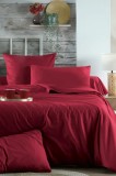 Cearsaf De Pilota Elysee Pat Dublu 240x220cm, Culoare Rosu, 100% Bumbac Oeko Tex
