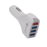 Cumpara ieftin Incarcator Auto HTPhone 4 X Usb Fast Charger Qc 3.0, Incarcare rapida, White