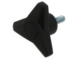 Buton de reglare &Oslash;80 mm, filet exterior M10, H 30 mm