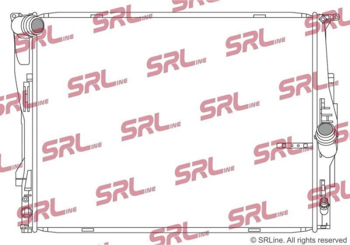 Radiator Bmw Seria 1 E87/E88/E81/E82 11, 3 E90/E91/92/93 13, motor: 3.0 R6, intrare/iesire conectare rapida, 600x448x32, SRLine, Aluminiu/ Plastic