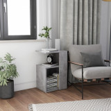 Masuta laterala gri beton 36x30x56 cm lemn compozit moderna