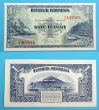 Bancnota Indonezia 1 Rupiah 1951, Terase Orez, UNC, Seria 462865, P#38, Asia
