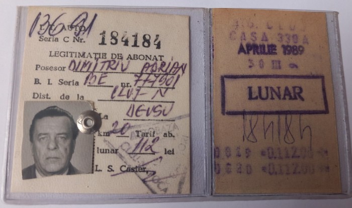 Legitimatie de abonat, Cluj