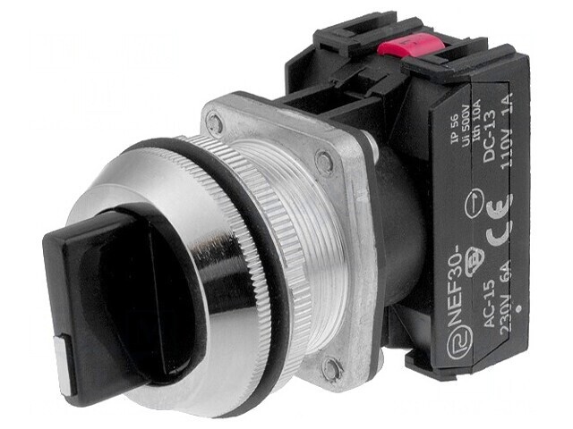 Comutator Rotativ Negru 30mm IP56