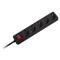 Prelungitor 3x1.5mm 5 prize 5m intrerupator n