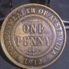 One 1 Penny 1912 Australia, stare VF+ / EF- (poze)