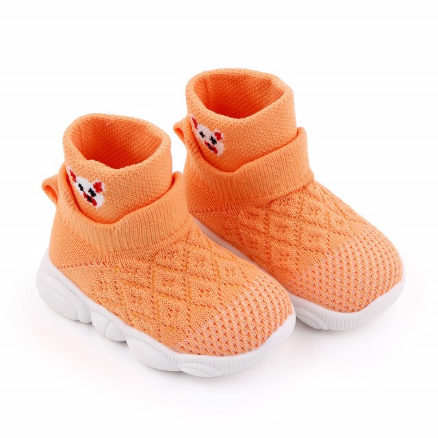 Mocasini portocalii, inalti tip adidas - Ursulet (Marime Disponibila: Marimea
