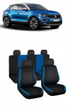 Cumpara ieftin Set huse scaune Volkswagen T-Roc (2019-2023) Negru-Albastru