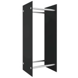 Cumpara ieftin Rastel lemne de foc negru 40x35x100 cm sticla securizata