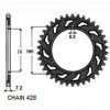 Pinion spate Yamaha YZF125R, 2008-2017, 48 dinti, pas 428, SunStar Cod Produs: MX_NEW SUNR1-2221-48ML