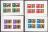 DB1 Ungaria Expo Filatelica Budapesta 1961 4 x MS MNH fond auriu NEDANTELATE, Nestampilat