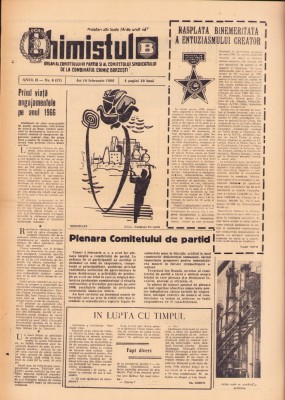 HST P2/168 Ziar Chimistul 6/1966 Combinat chimic Borzești foto