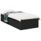 vidaXL Cadru de pat, negru, 90x190 cm, lemn prelucrat 3281064