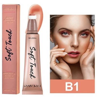 Fard de obraz iluminator, Handaiyan, Soft Touch, Highlight &amp;amp; Blush, B1, 12 ml foto