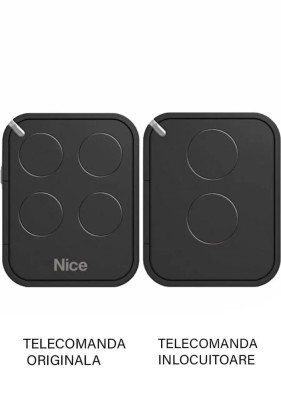 Telecomanda inlocuitoare poarta garaj de doua canale cod saritor 433.92MHz Nice Flo 2 R-E compatibila cu originalul (466) foto