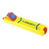 JOKARI J10270 Cuțit de dezizolat cabluri manual, diametru 8-28 mm, plastic, galben