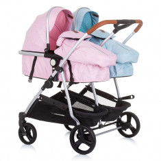 Carucior gemeni Chipolino Duo Smart 3 in 1 rose water sky