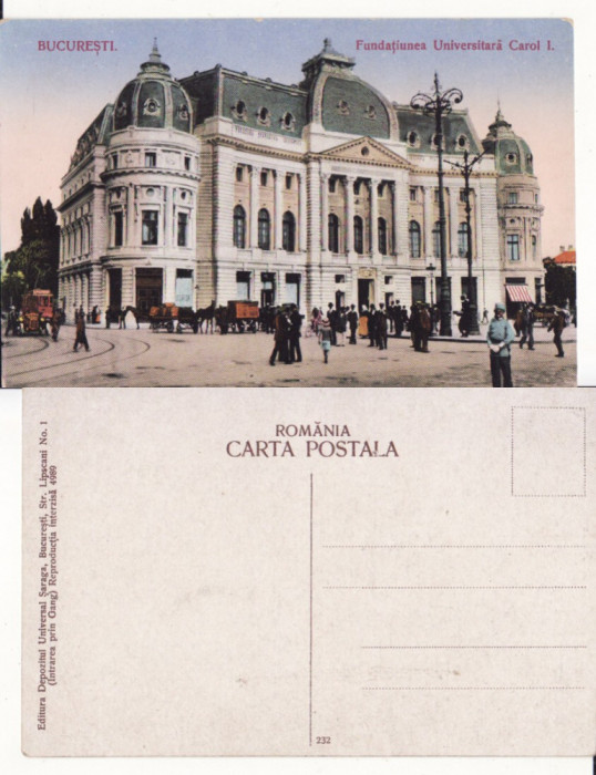 Bucuresti - Fundatiunea Universitara Carol I-tramvai