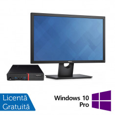 Pachet Calculator Refurbished Lenovo ThinkCentre M900 MiniPC, Intel Core i5-6400T 2.20GHz, 8GB DDR4, 480GB SSD + Monitor 22 Inch + Windows 10 Pro NewT foto