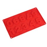 Cumpara ieftin Forma 10 Numere, pentru Acadele din Ciocolata, Zahar sau Jeleu Cake Pops, 28 x 16.5 cm, din Silicon Rosu, CBD CORAL BEST DEALS 1 Cifre 22 cm 12 cm 1 c